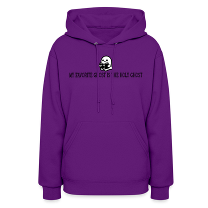 My Favorite Ghost is the Holy Ghost (Bible) Women's Hoodie - purple