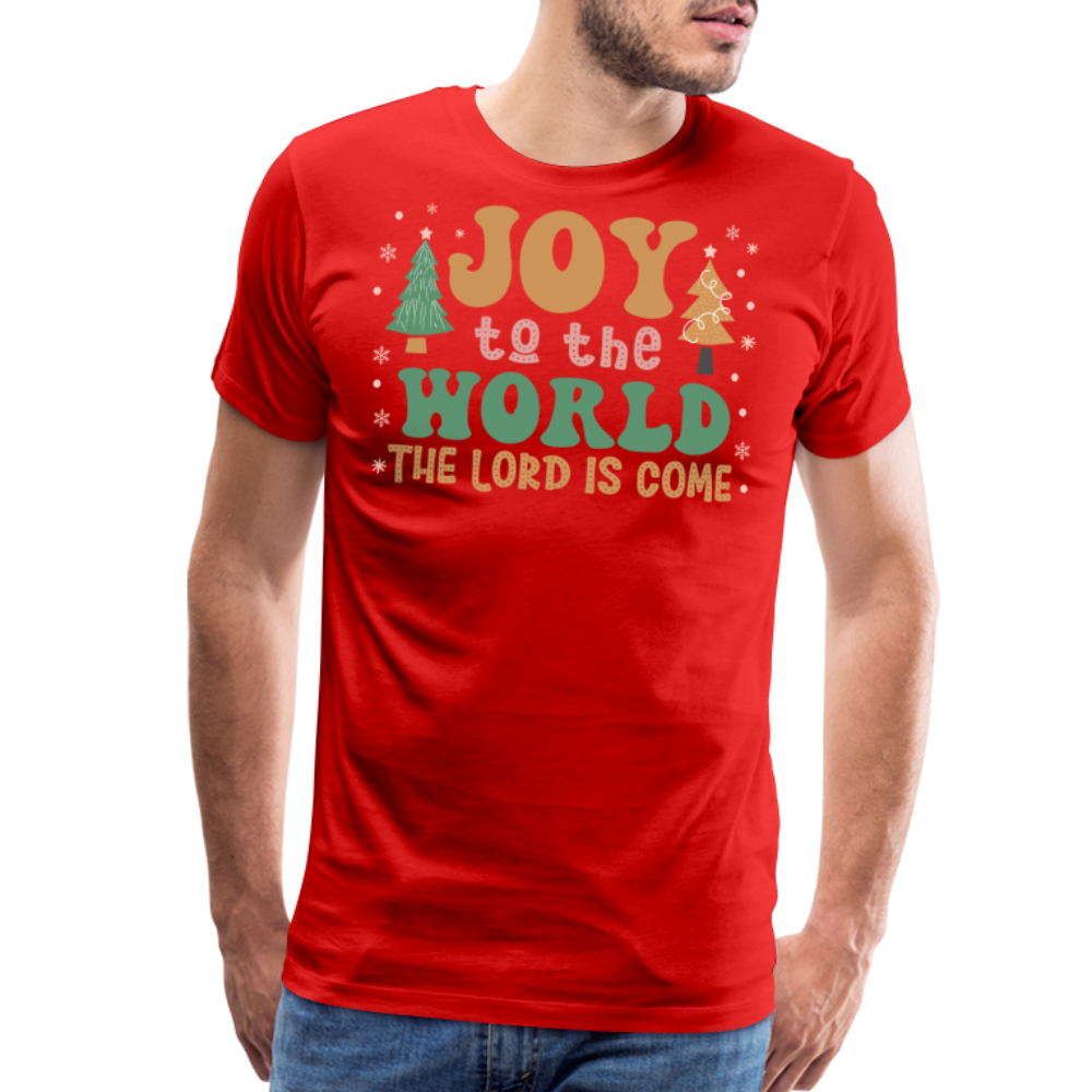 Joy to the World Christmas Family Men's Premium T-Shirt - red