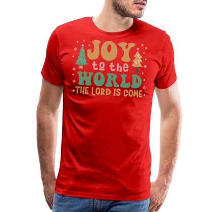 Joy to the World Christmas Family Men's Premium T-Shirt - red