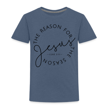 The Reason for the Season Christmas Family Toddler Shirt - heather blue