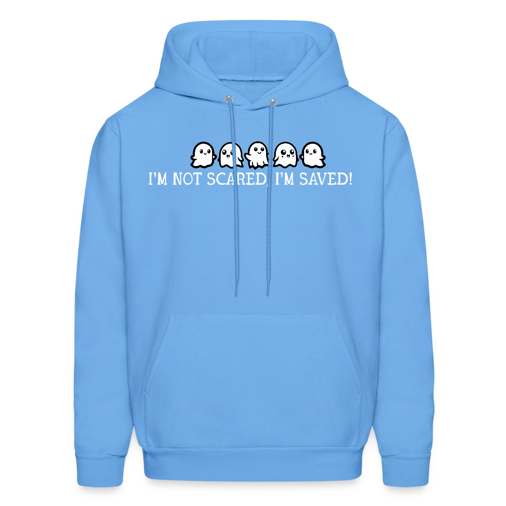 I'm Not Scared I'm Saved (W) Men's Hoodie - carolina blue