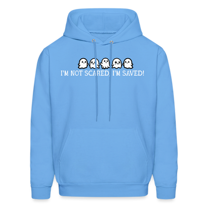 I'm Not Scared I'm Saved (W) Men's Hoodie - carolina blue