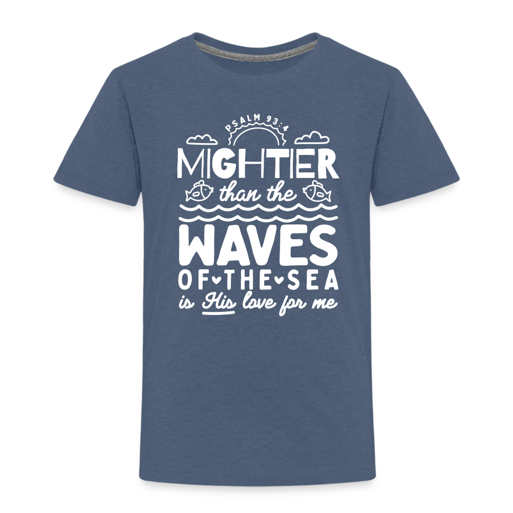 Mightier than the Waves of the Sea (W) Toddler T-Shirt - heather blue