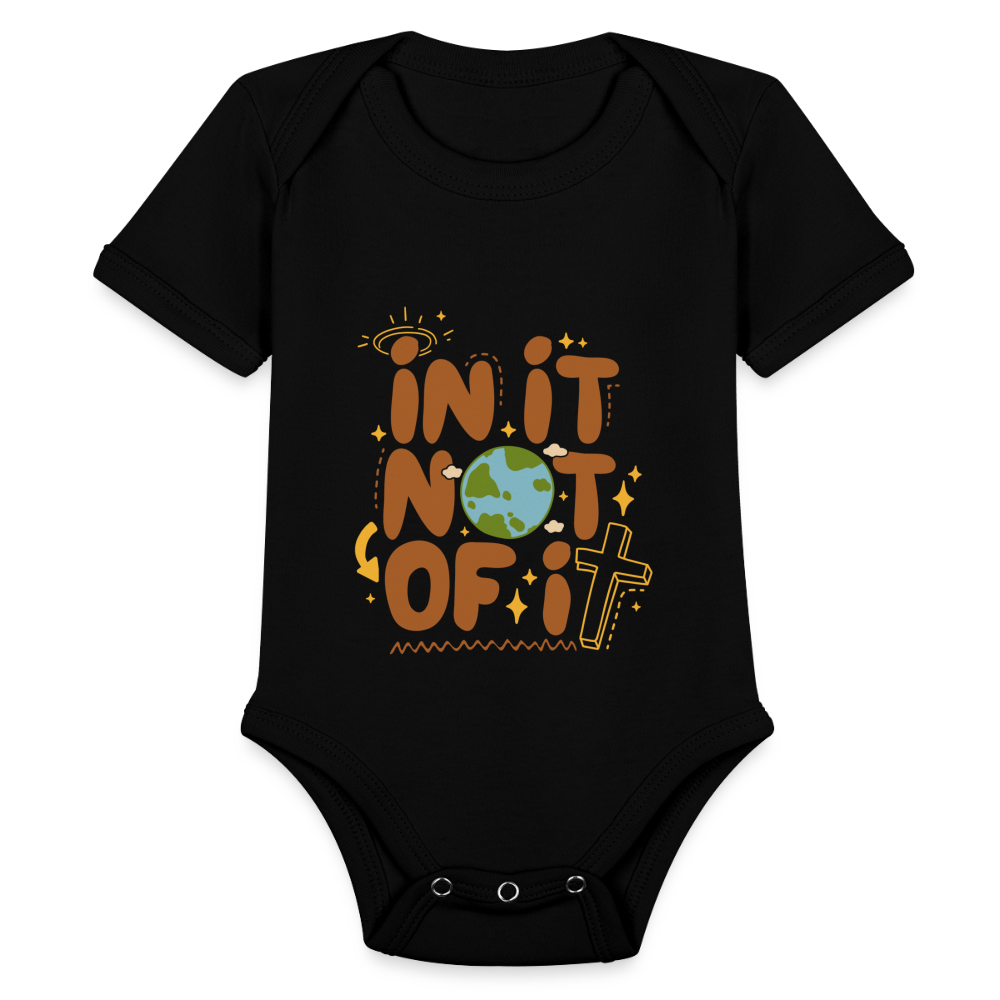 In It Not of It Baby Onesie Bodysuit - black