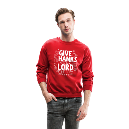 Give Thanks to the Lord (W) Men's Sweater - red