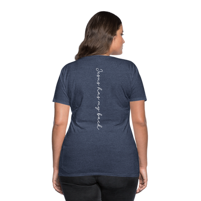 Jesus has My Back Women's T-Shirt - heather blue