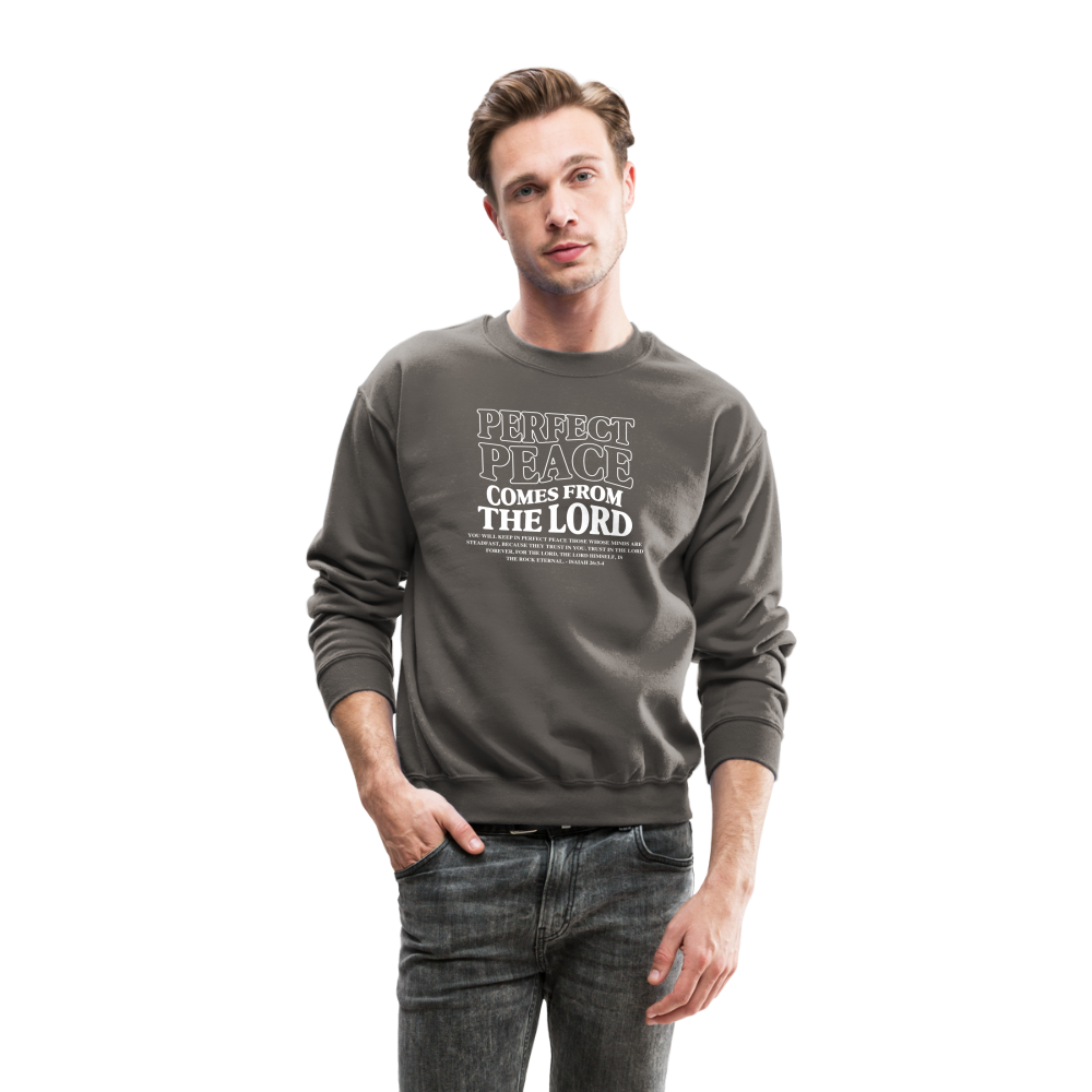 Perfect Peace Comes from the Lord Men's Sweater - asphalt gray