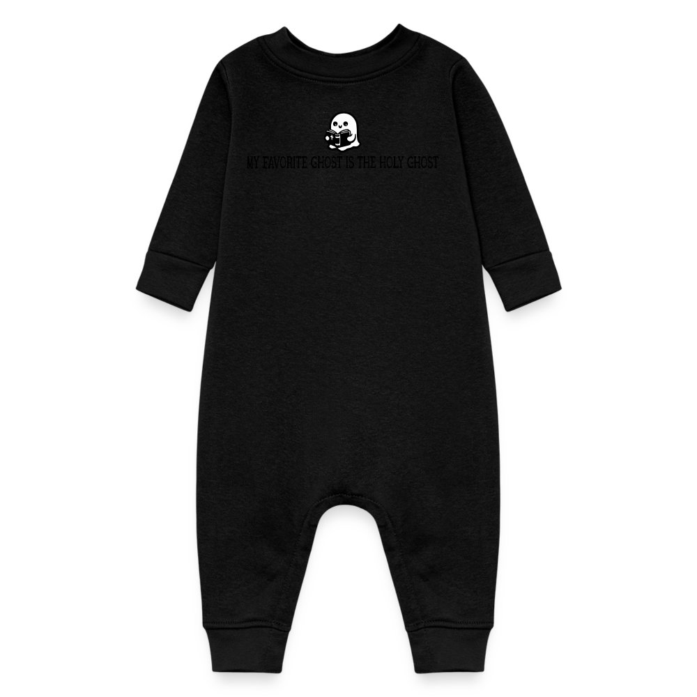 My Favorite Ghost is the Holy Ghost (Bible) Baby Long Sleeve Bodysuit - black