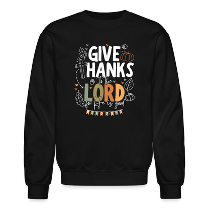 Give Thanks to the Lord (W, Color) Men's Sweater - black