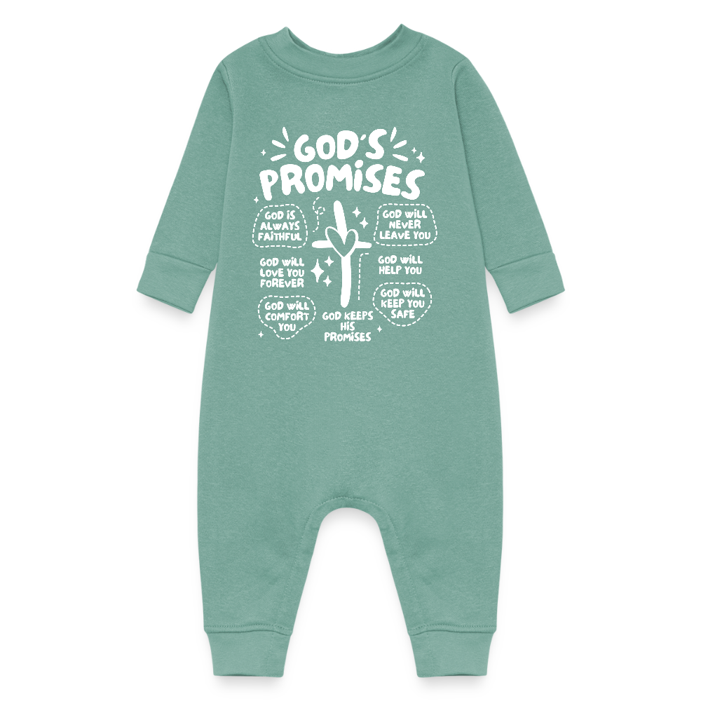 God's Promises Fleece Baby Onesie Bodysuit - saltwater