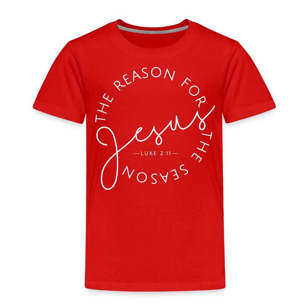 The Reason for the Season (W) Christmas Toddler Shirt - red