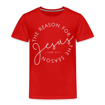 The Reason for the Season (W) Christmas Toddler Shirt - red