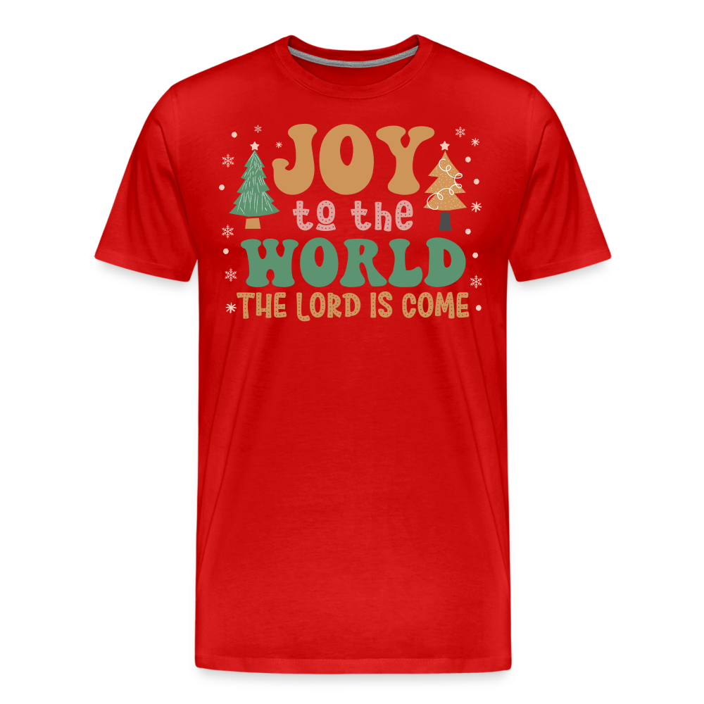 Joy to the World Christmas Family Men's Premium T-Shirt - red