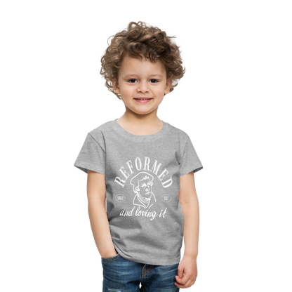 Reformed & Loving It (W) Reformation Day Toddler T-Shirt - heather gray