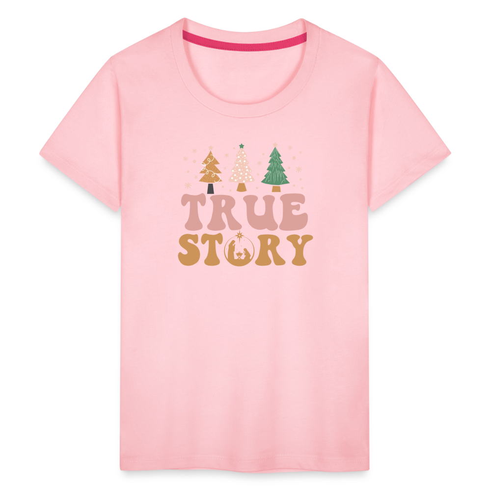 True Story Christmas Family Kids' Premium T-Shirt - pink