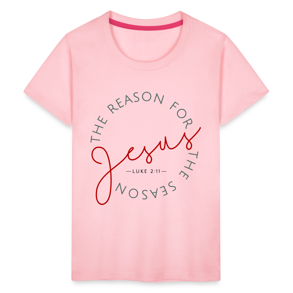 The Reason for the Season (Color) Christmas Kids' Premium T-Shirt - pink