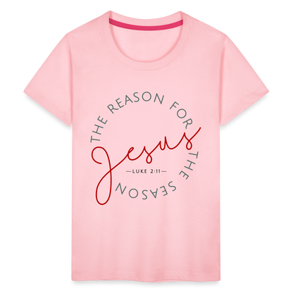 The Reason for the Season (Color) Christmas Kids' Premium T-Shirt - pink