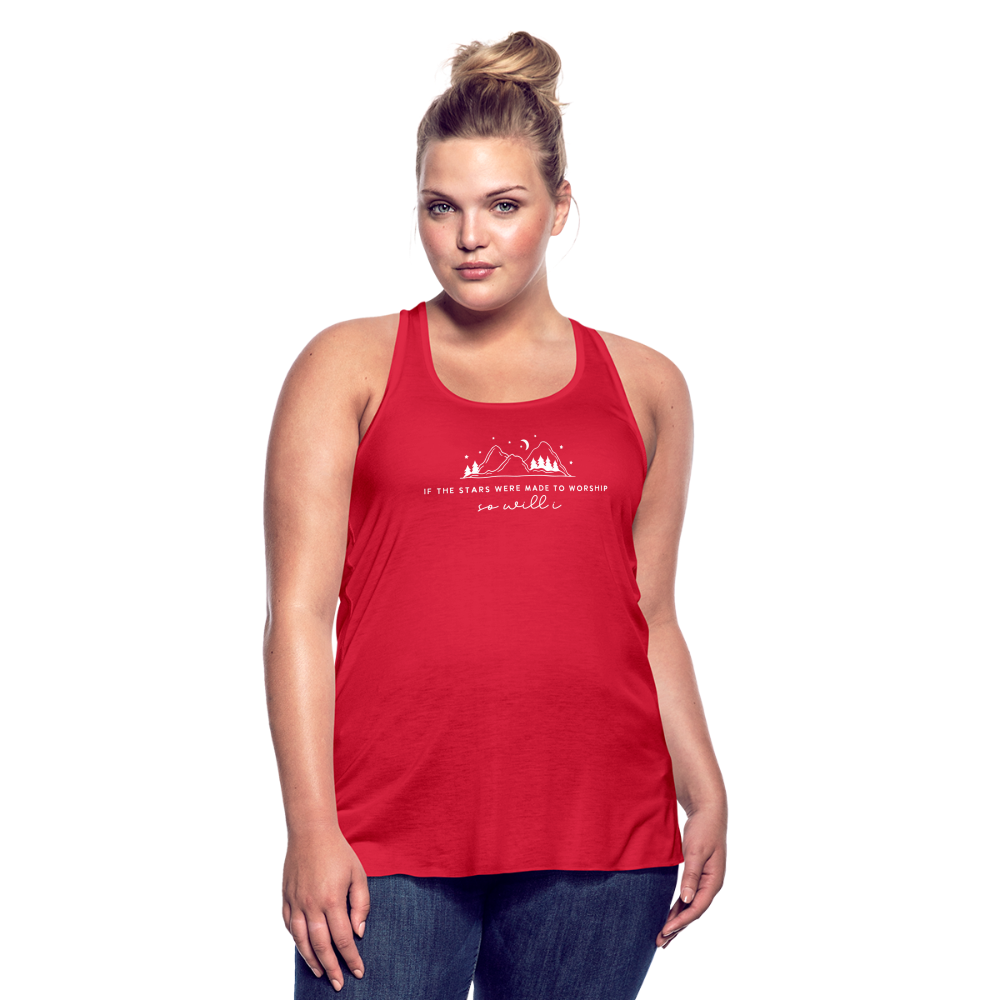 If the Stars Were Made to Worship So Will I Women's Tank - red