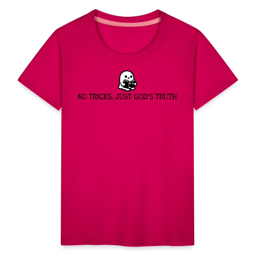 No Tricks Just God's Truth Toddler T-Shirt - dark pink