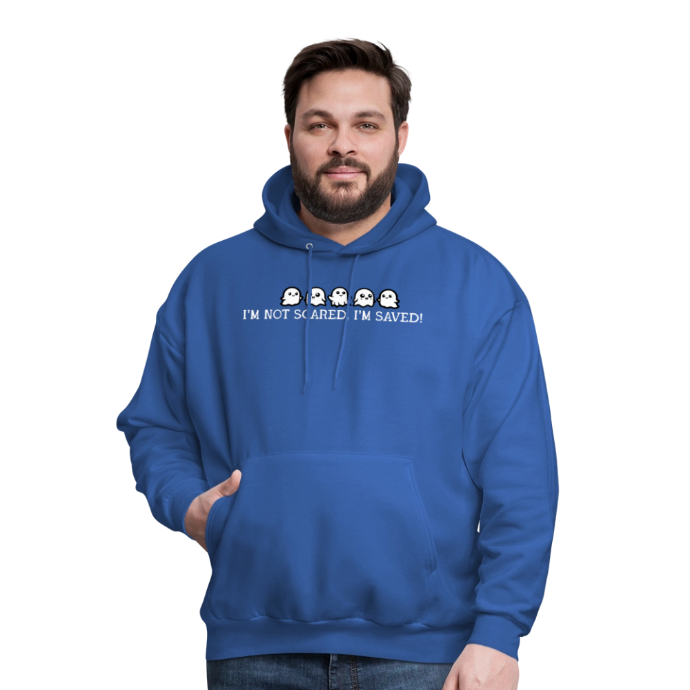 I'm Not Scared I'm Saved (W) Men's Hoodie - royal blue