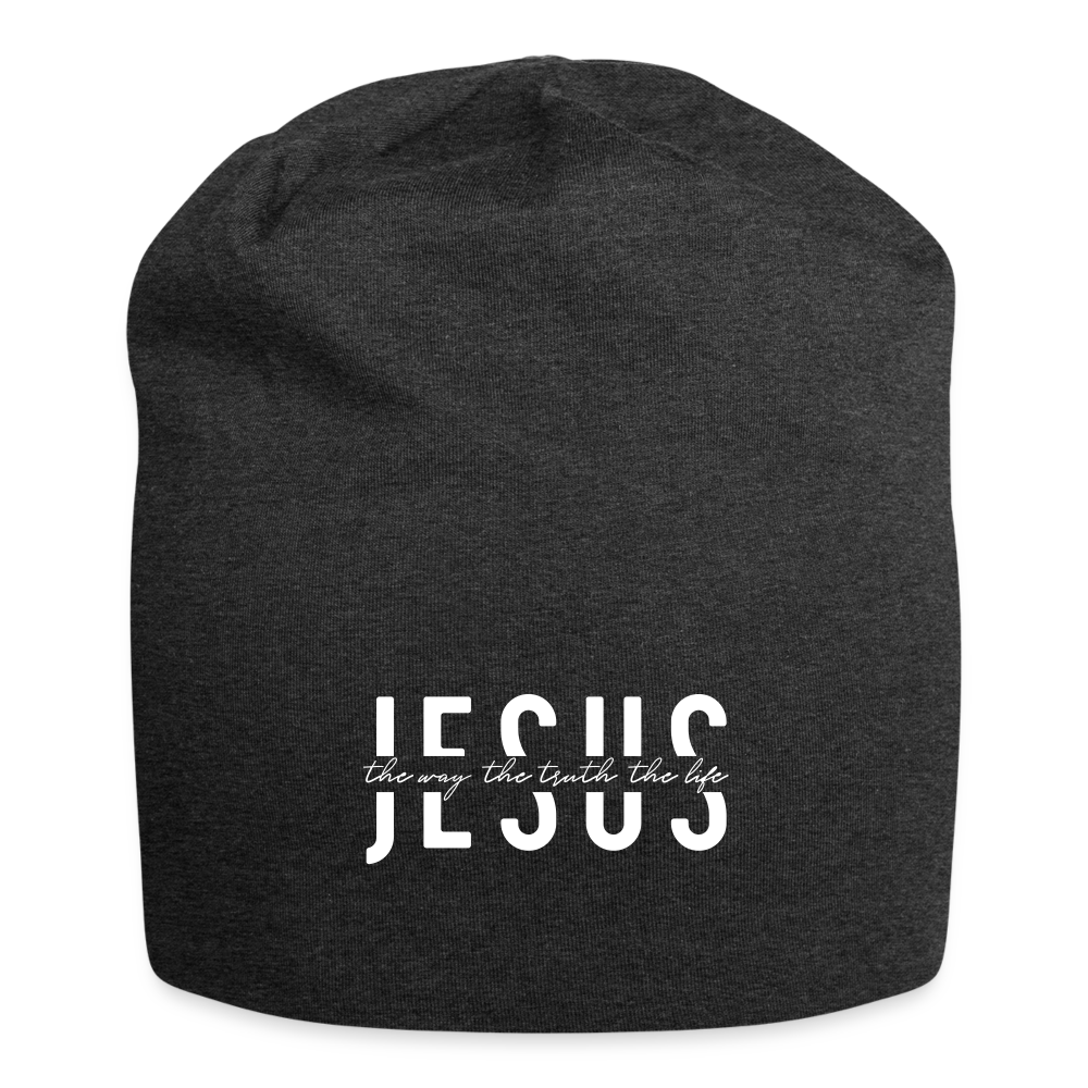 Jesus The Way the Truth the Life Beanie - charcoal grey