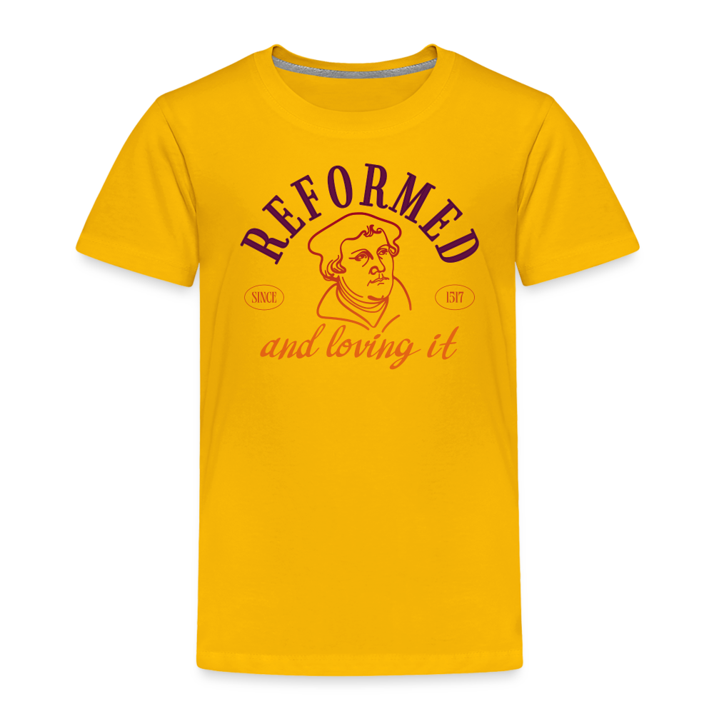 Reformed & Loving It (Color) Reformation Day Toddler T-Shirt - sun yellow