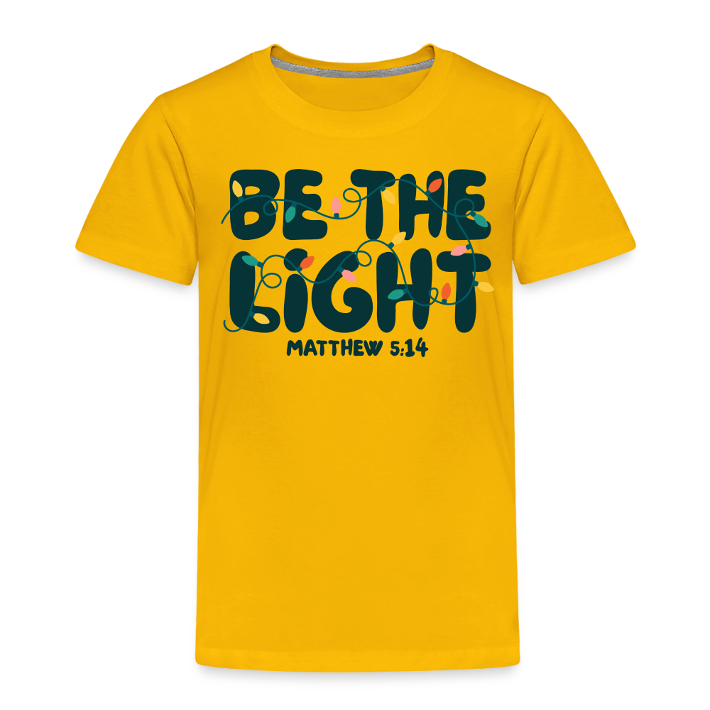 Be the Light Christmas Toddler Shirt - sun yellow