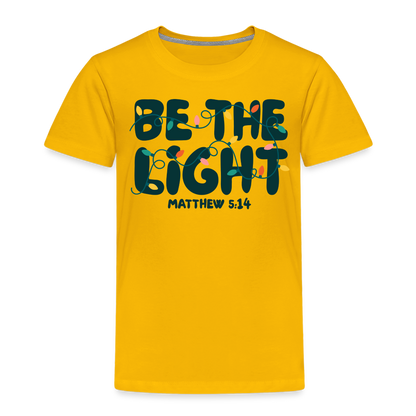 Be the Light Christmas Toddler Shirt - sun yellow