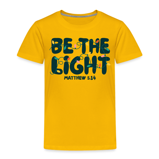 Be the Light Christmas Toddler Shirt - sun yellow