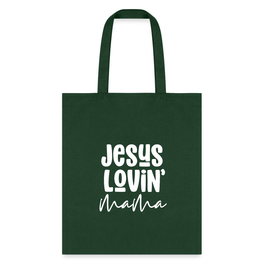 Jesus Lovin Mama Tote Bag - forest green