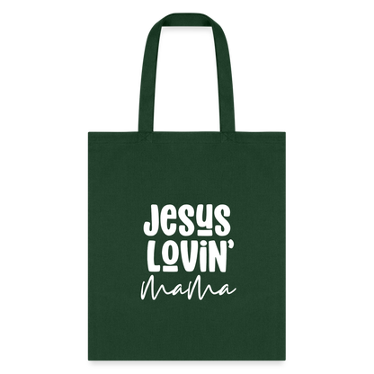 Jesus Lovin Mama Tote Bag - forest green