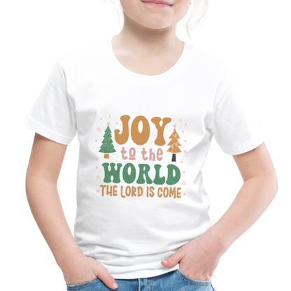 Joy to the Lord Christmas Family Toddler Premium T-Shirt - white