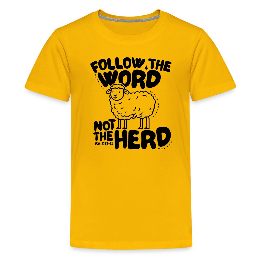 Follow the Word Kid's T-Shirt - sun yellow