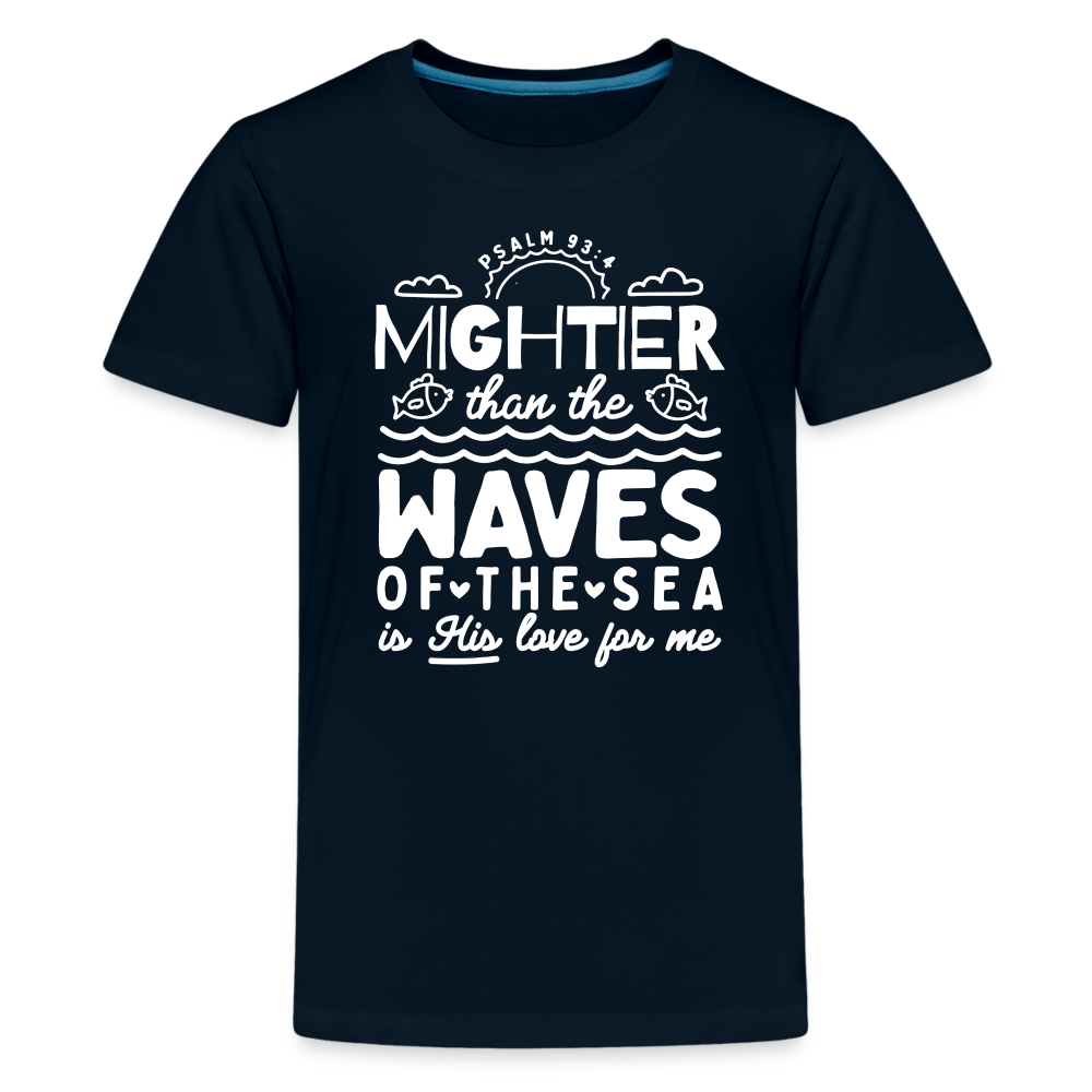 Mightier than the Waves of the Sea (W) Kid's T-Shirt - deep navy