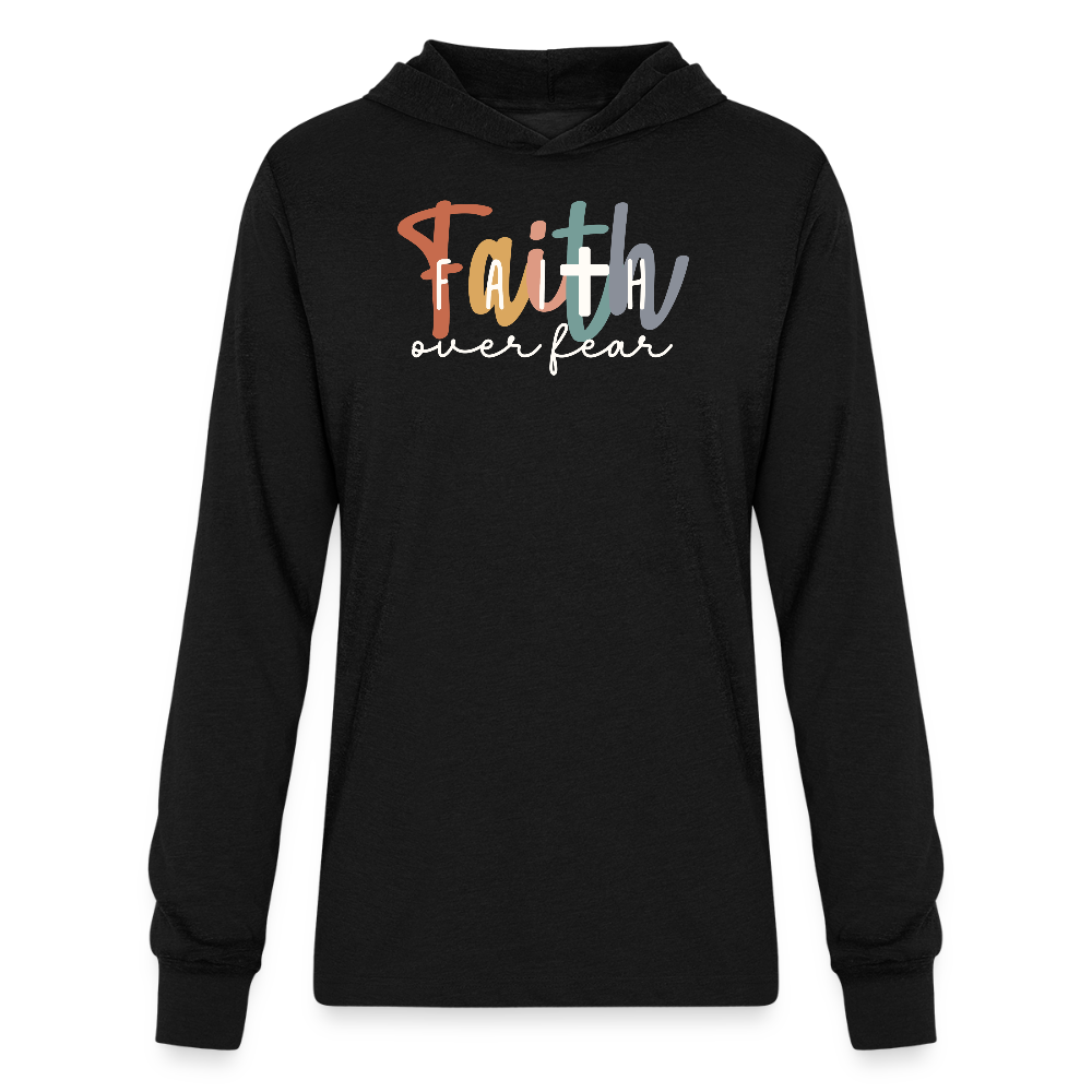 Faith Over Fear Men's Long Sleeve Shirt - black