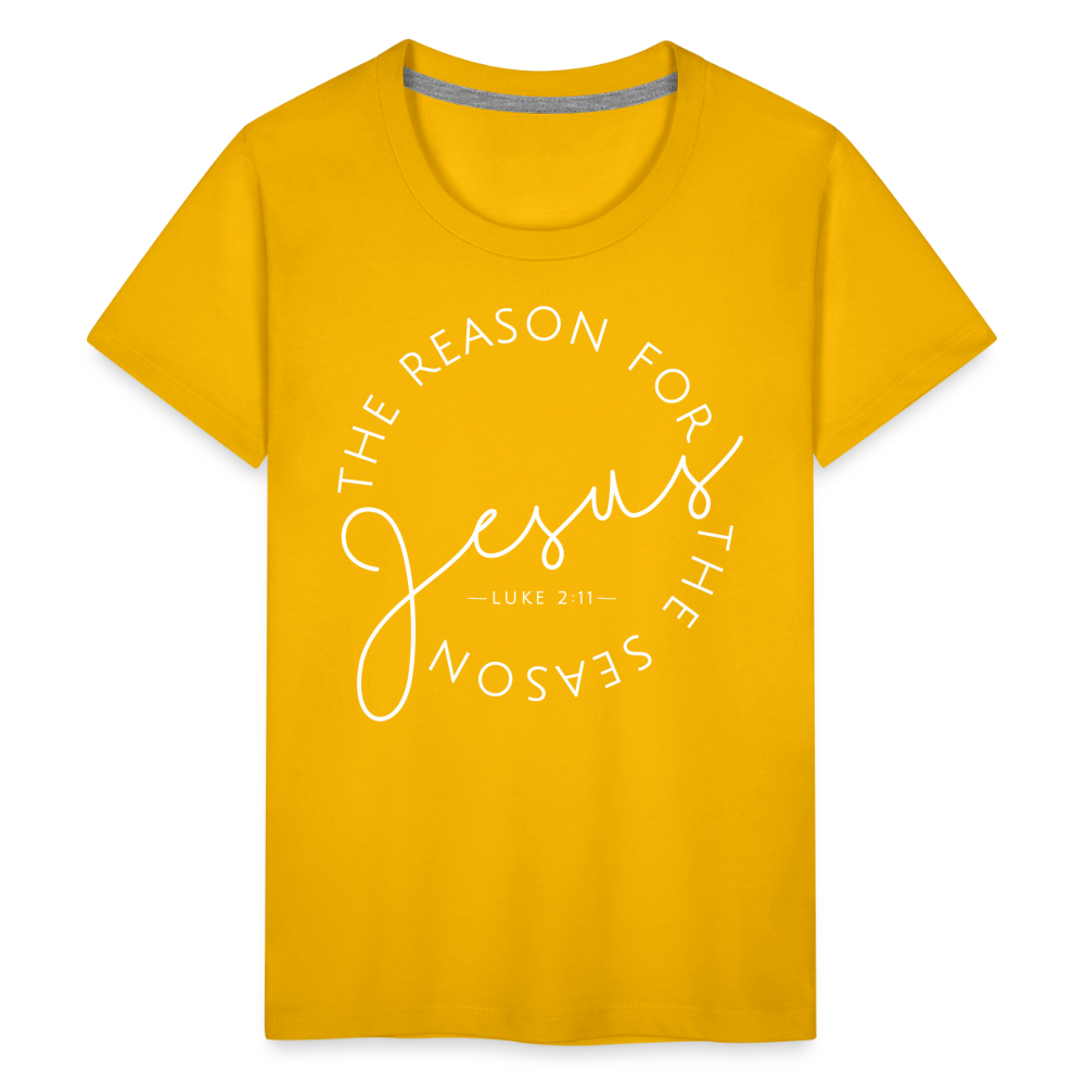 The Reason for the Season (W) Christmas Kids' Premium T-Shirt - sun yellow