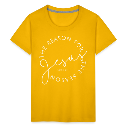 The Reason for the Season (W) Christmas Kids' Premium T-Shirt - sun yellow