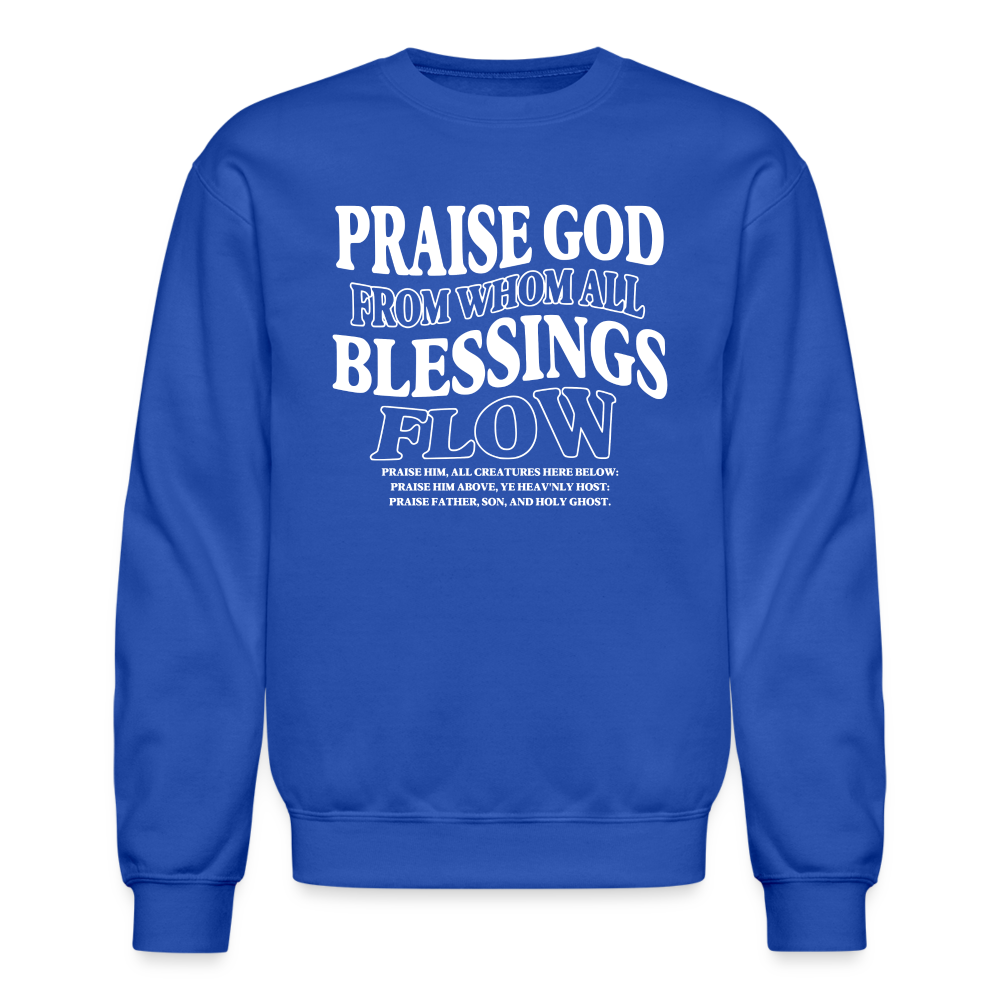 Praise God from Whom All Blessings Flow Men's Sweater - royal blue