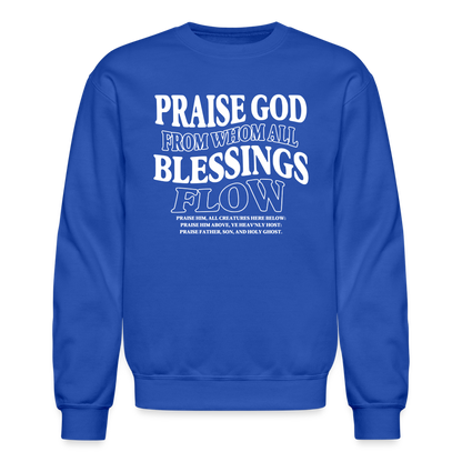 Praise God from Whom All Blessings Flow Men's Sweater - royal blue