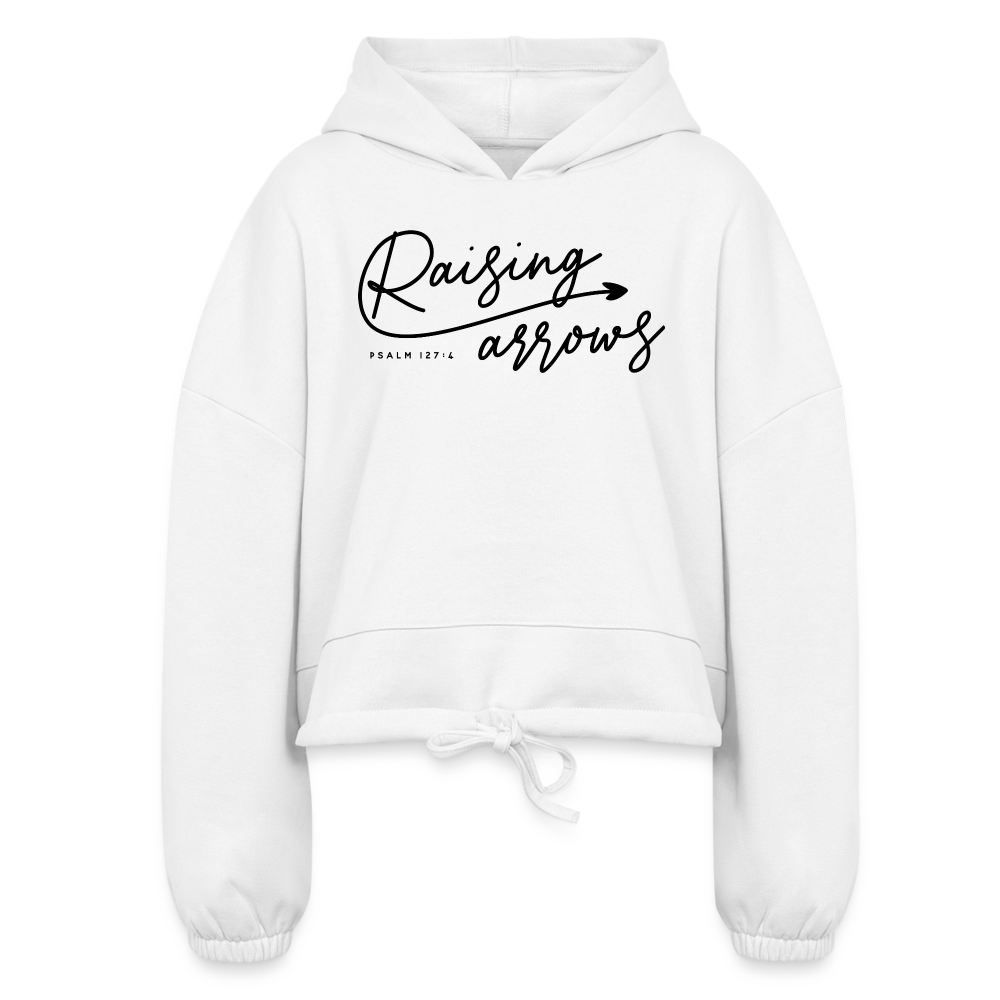 Raising Arrows Women’s Cropped Hoodie - white