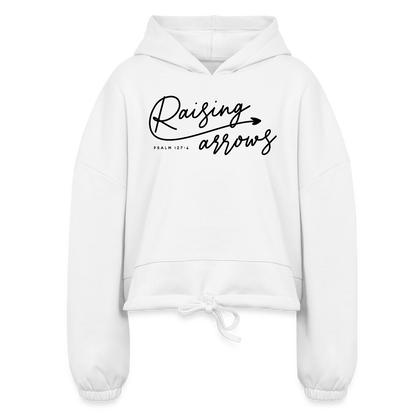 Raising Arrows Women’s Cropped Hoodie - white