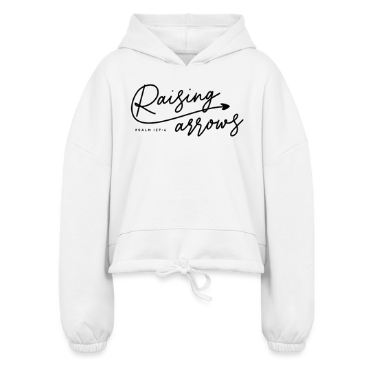 Raising Arrows Women’s Cropped Hoodie - white