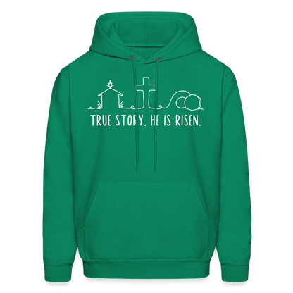 True Story He is Risen (W) Men's Sweater - kelly green