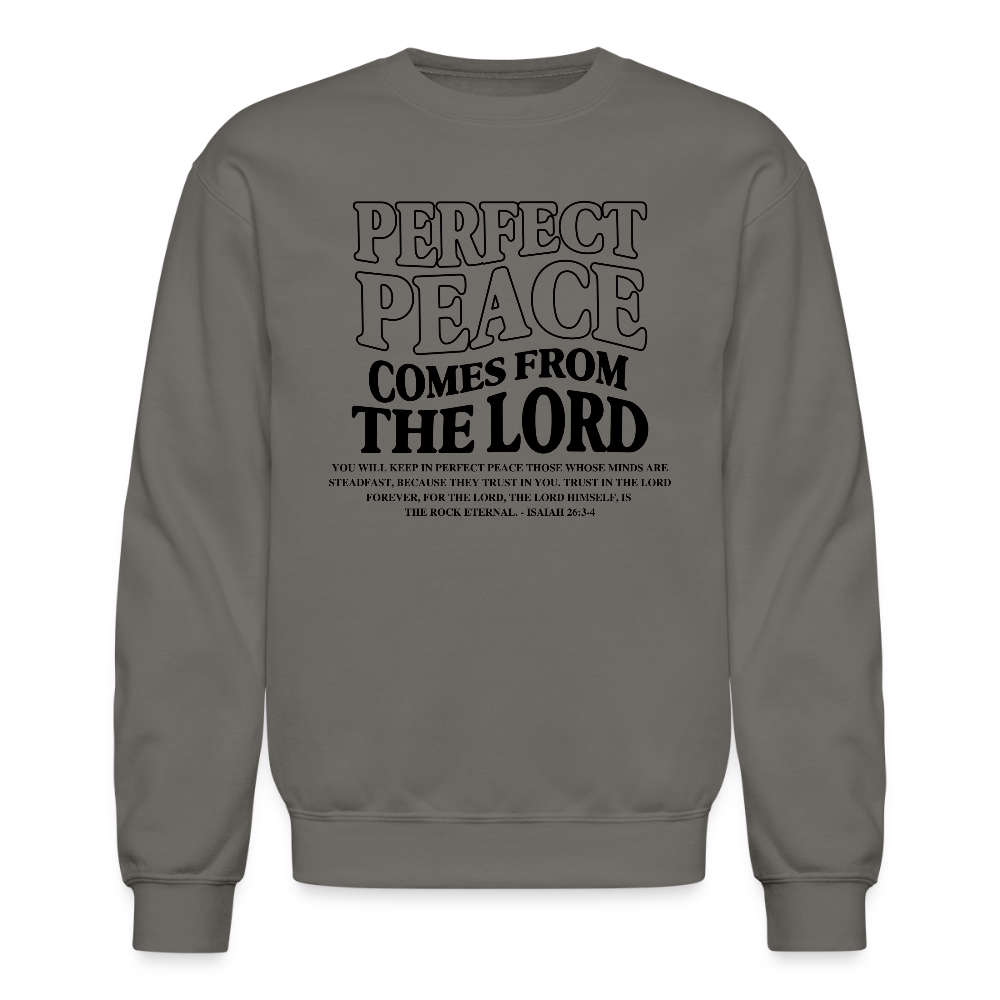 Perfect Peace Comes from the Lord Men's Sweater - asphalt gray