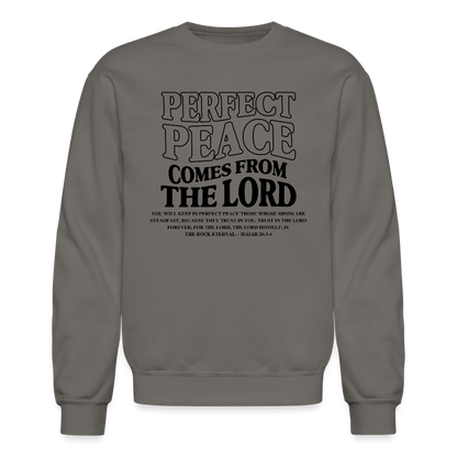 Perfect Peace Comes from the Lord Men's Sweater - asphalt gray