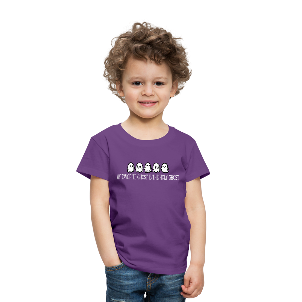 My Favorite Ghost is the Holy Ghost (W) Toddler T-Shirt - purple