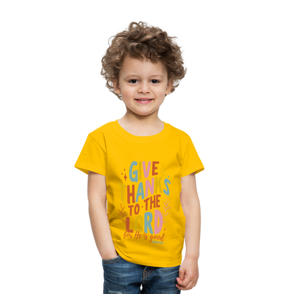 Give Thanks to the Lord (Color) Toddler T-Shirt - sun yellow