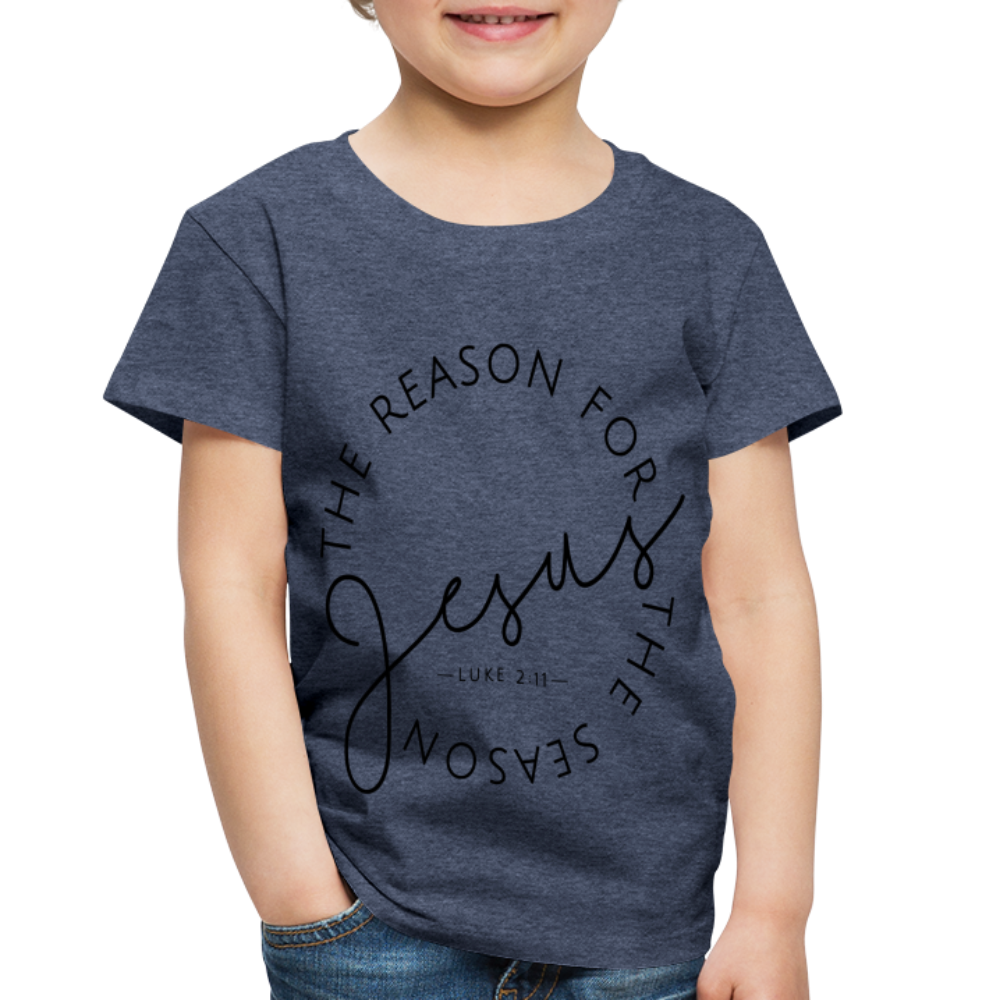 The Reason for the Season Christmas Family Toddler Shirt - heather blue