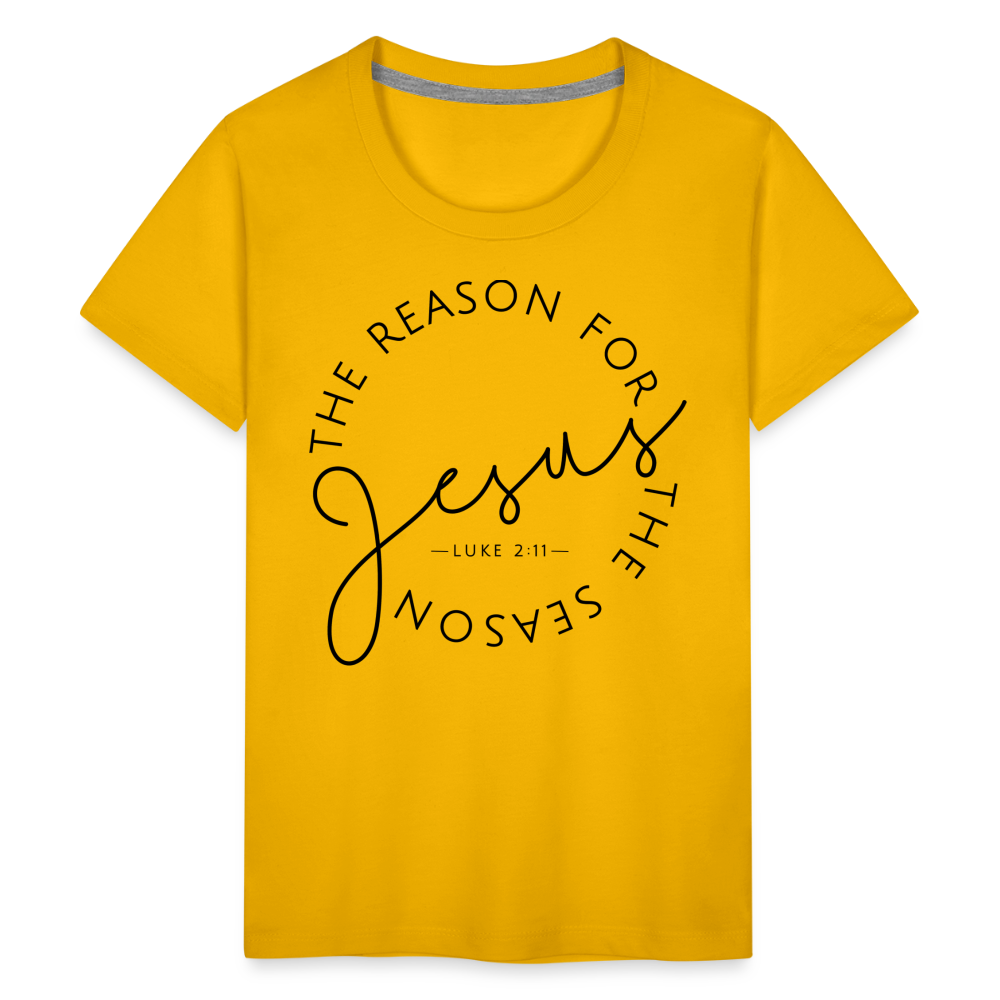 The Reason for the Season Christmas Kids' Premium T-Shirt - sun yellow