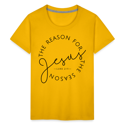 The Reason for the Season Christmas Kids' Premium T-Shirt - sun yellow